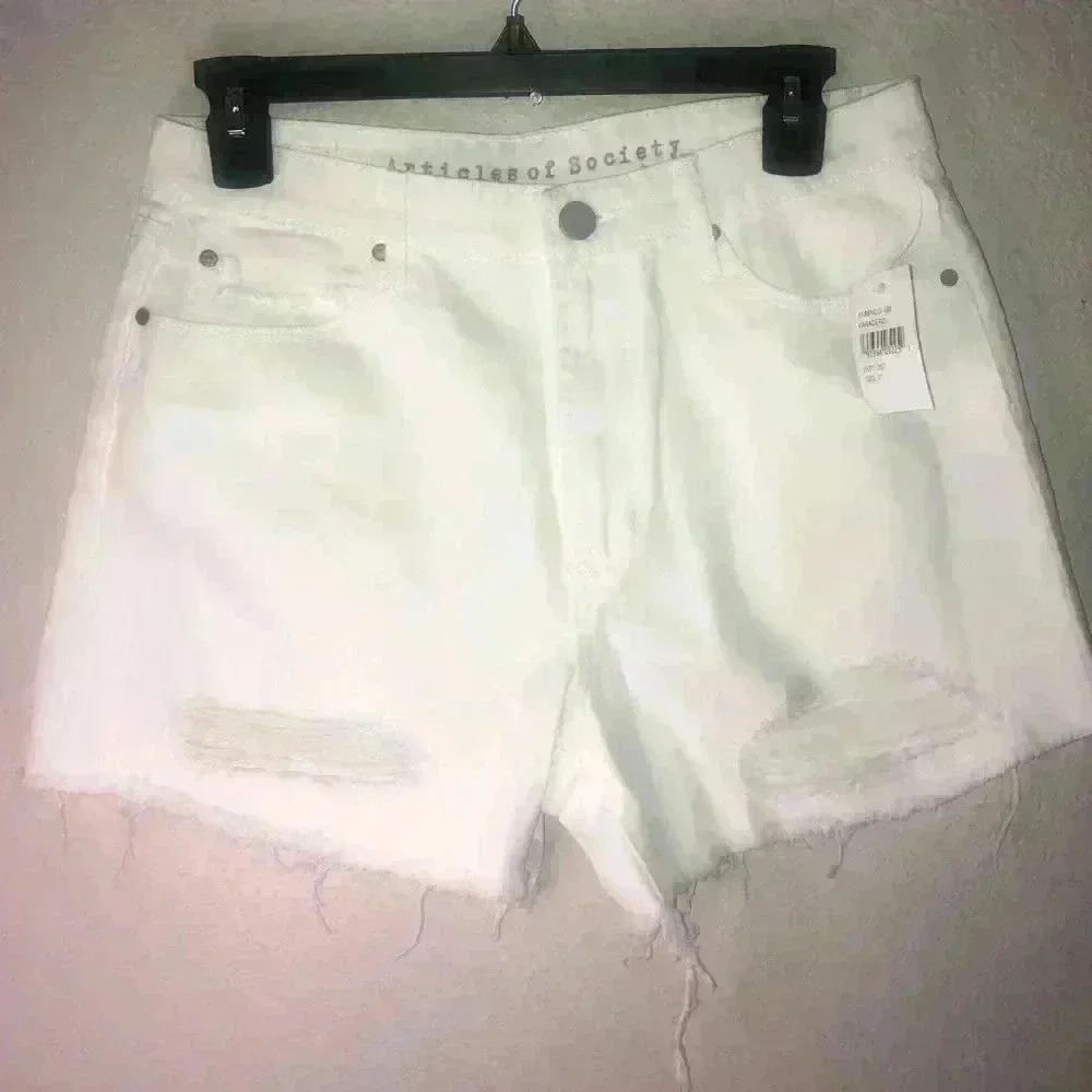 Articles of society white distressed shorts 27 NWT